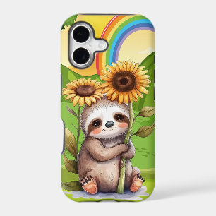 cute sunflower sloth lovers