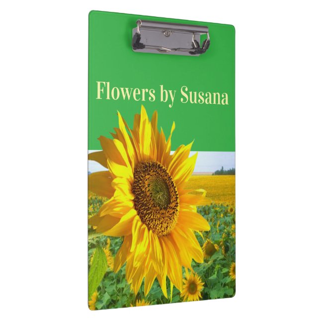 Cute Sunflowers Floral Florist Clipboard  (Right)