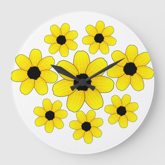 cute sunflowers for beautiful home large clock (Front)