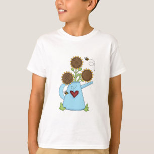Cute Sunflowers in Watering Can T-Shirt
