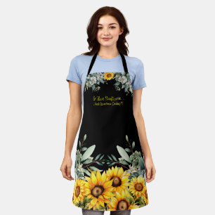 Cute Sunflowers Medium All Over Print Apron