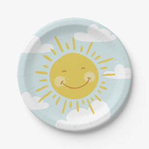 Cute Sunny Day  Paper Plate