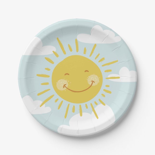 Cute Sunny Day  Paper Plate (Front)