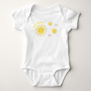 Cute suns, rainbows and hearts baby bodysuit