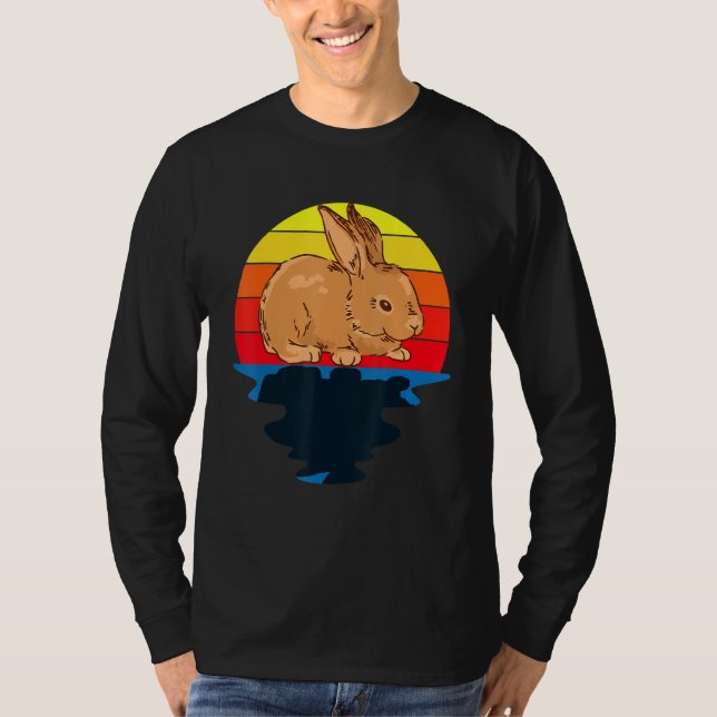 Cute Sunset Bunny Rabbit T-Shirt (Front)