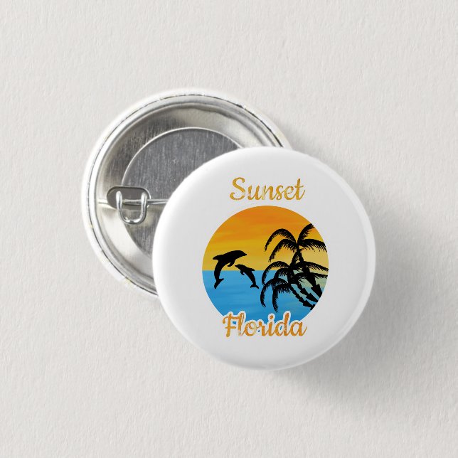 Cute Sunset in Florida  3 Cm Round Badge (Front & Back)