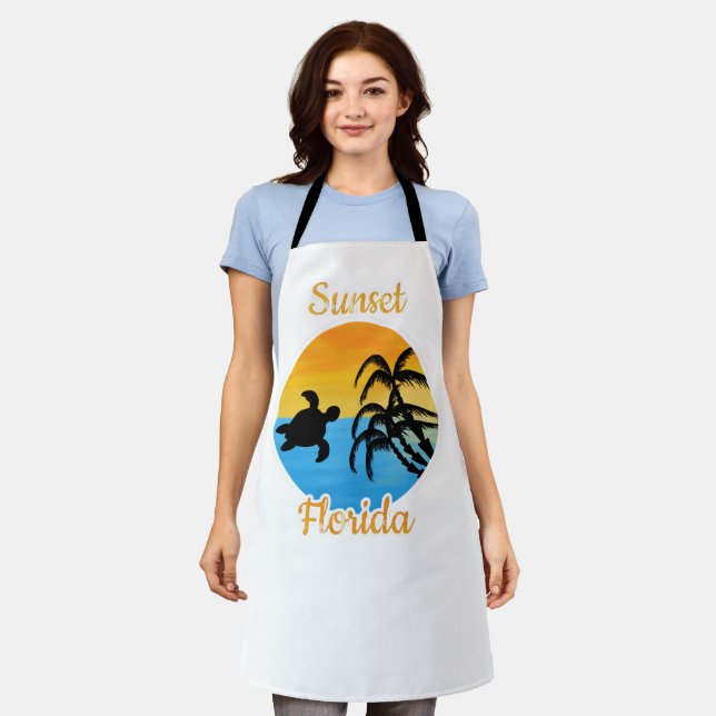 Cute Sunset in Florida    Apron (Worn)