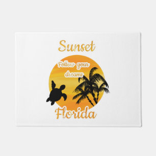 Cute Sunset in Florida   Doormat