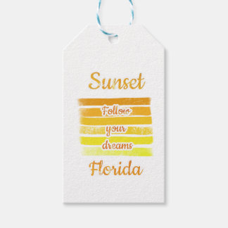 Cute Sunset in Florida Gift Tags