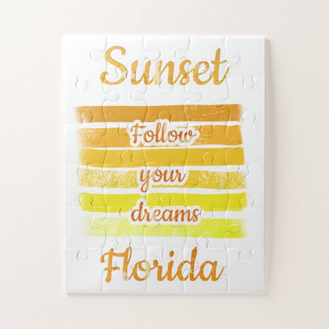 Cute Sunset in Florida   Jigsaw Puzzle (Vertical)