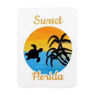 Cute Sunset in Florida Magnet