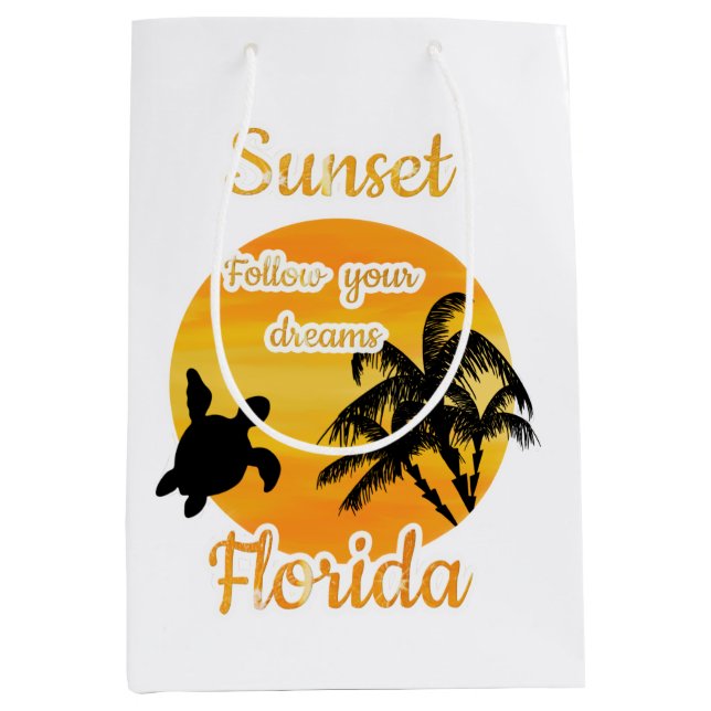 Cute Sunset in Florida   Medium Gift Bag (Front)