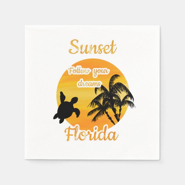 Cute Sunset in Florida   Napkin (Front)