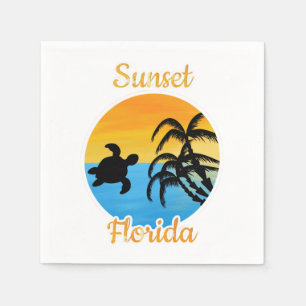 Cute Sunset in Florida Napkin