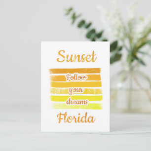 Cute Sunset in Florida Postcard