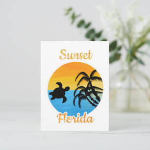 Cute Sunset in Florida Postcard