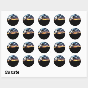 Cute sunset planner stickers