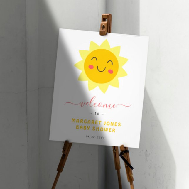 Cute Sunshine Baby Shower Welcome Sign (Creator Uploaded)