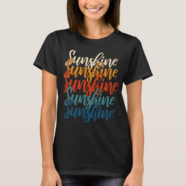 Cute Sunshine Graphic Tees - Funny Letters (Front)