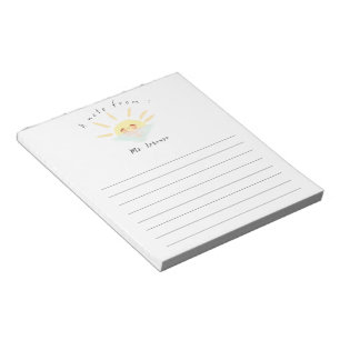 cute sunshine note from teacher notepad