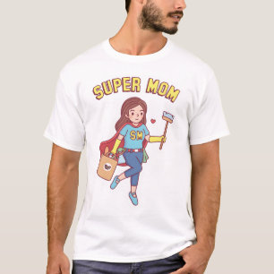 Cute Super Mum Funny Mothers day T-Shirt
