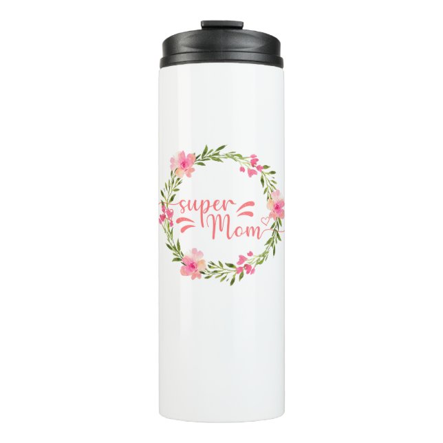 Cute Super Mum Thermal Tumbler (Front)