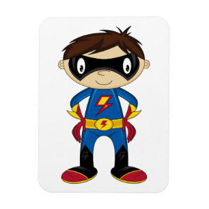 Cute Superhero Boy Magnet