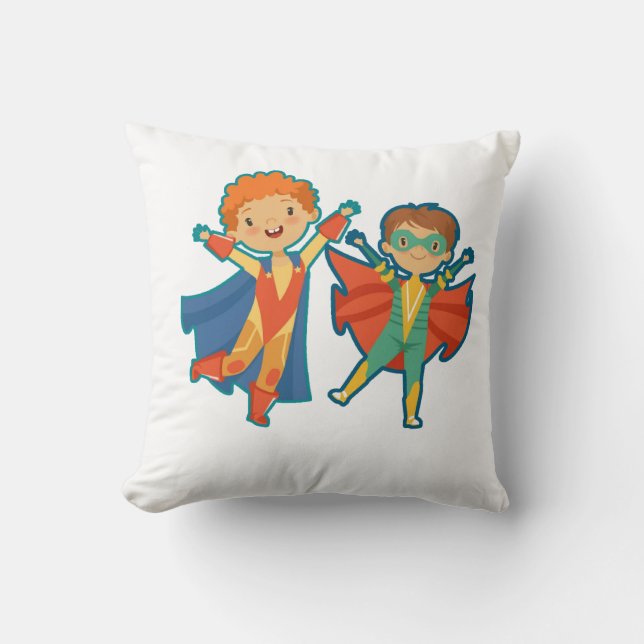 Cute Superhero Boys Cushion (Front)