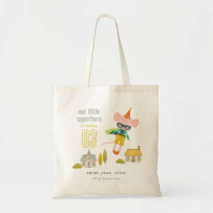 Cute Superhero Mouse Fun Kids Photo Birthday Tote Bag