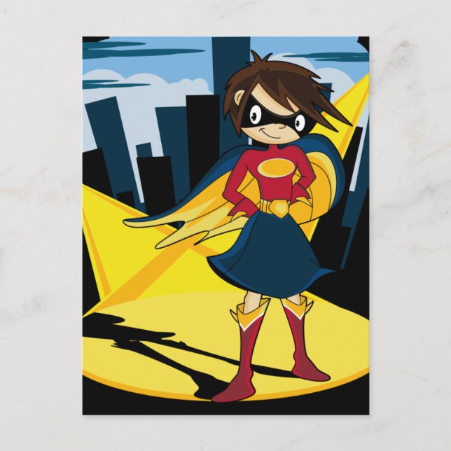 Cute Superhero Postcard (Front)