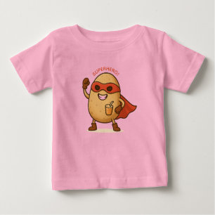Cute Superhero Potato Cartoon Graphic Baby  Baby T-Shirt