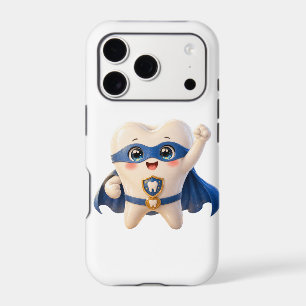 Cute Superhero Tooth iPhone Case Dentist Gift