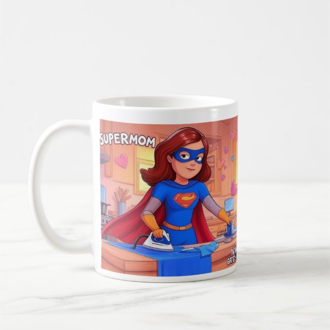 Cute Supermom Mug – Funny Gift for Mum (Left)