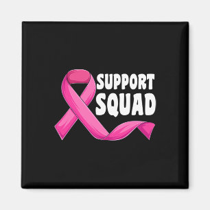 Cute Support Squad Breast Cancer Pink Ribbon Graph Magnet