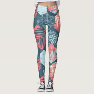 Cute Surf Wave Pattern Leggings