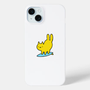Cute Surfing Cat iPhone 15 Mini Case