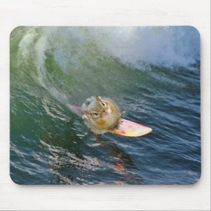 Cute Surfing Chipmunk Mouse Pad