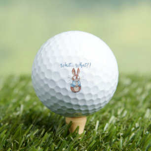 Cute Surprised Bunny Baby • Funny “Wait… What?!” Golf Balls