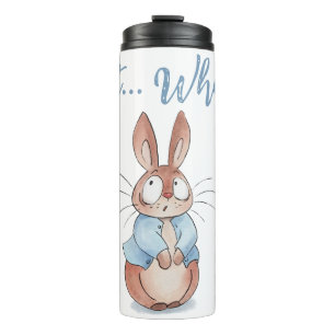 Cute Surprised Bunny Baby • Funny “Wait… What?!” Thermal Tumbler