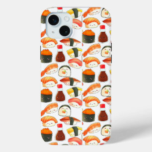 Cute Sushi iPhone 15 Mini Case