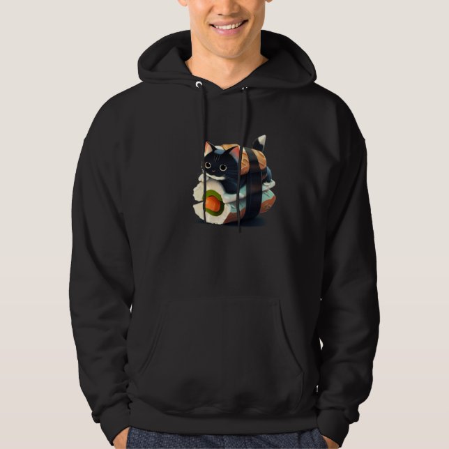 Cute Sushi Cat Hoodie (Front)