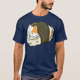 Cute Sushi Cat Kawaii Anime Neko Animal Pet Japan  T-Shirt