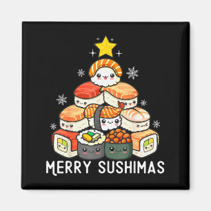 Cute Sushi Christmas Tree Fast For Food Lover Men  Magnet