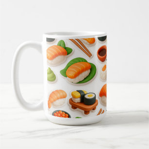 Cute Sushi Collage – Kawaii Japanese Food. Coffee Mug