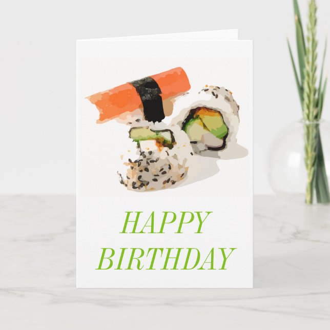 Cute sushi Japanese food Card (Front)