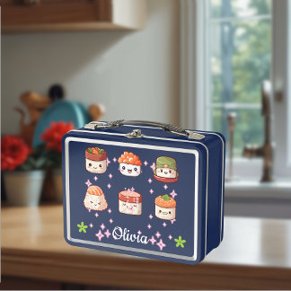 Cute Sushi Kawaii Metal Lunch Box