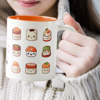 Cute Sushi Kawaii Two-Tone Coffee Mug