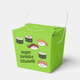 Cute Sushi Kids 1st Birthday Party Favour Box
