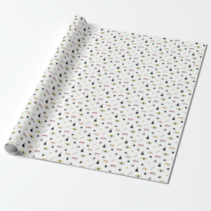 Cute Sushi Pattern Japanese Food Illustration Wrapping Paper