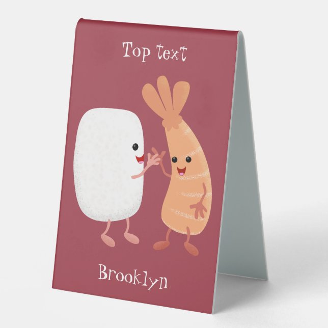 Cute sushi rice prawn friends cartoon (Front)